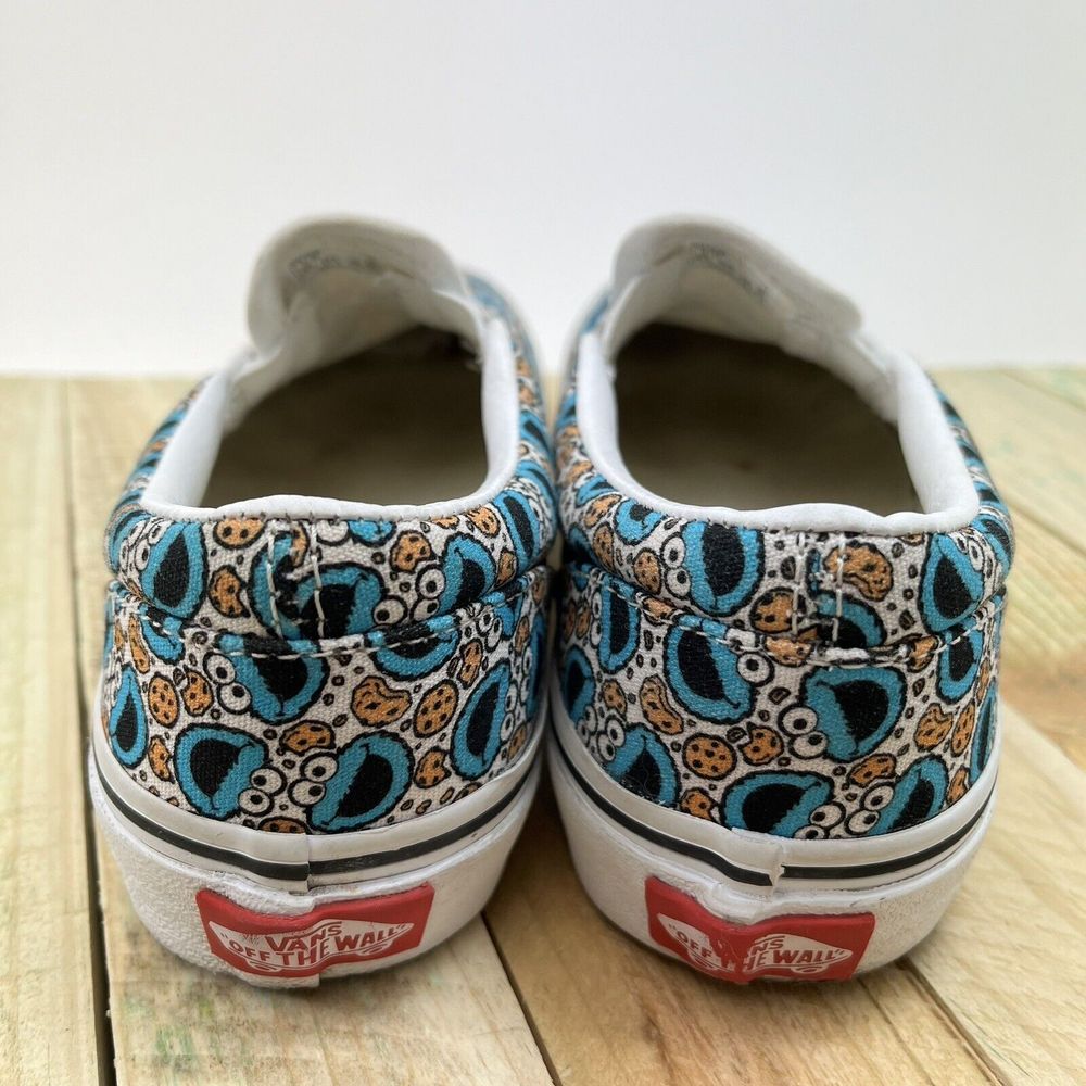 Vans x Sesame Street Classic Slip-On Shoes Youth Size 1 Cookie Monster Sneakers - Picture 4 of 11